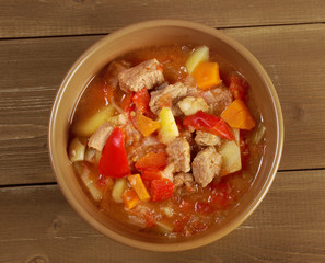 Poster - l Hungarian hot goulash soup