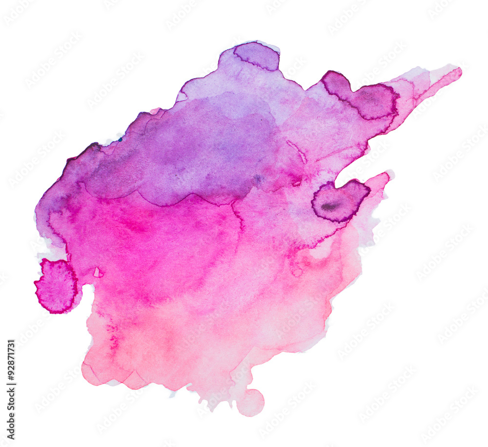 Abstract watercolor background texture of pink and purple - obrazy, fototapety, plakaty 