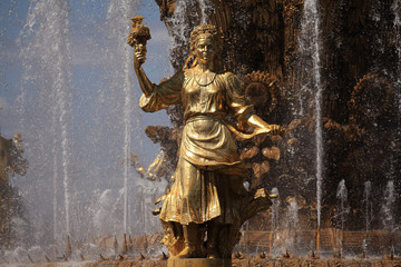 Fountain sculpture at the Moscow Exhibition Center