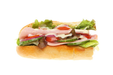 Ham salad baguette