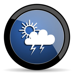 Aufkleber - storm blue circle glossy web icon on white background, round button for internet and mobile app