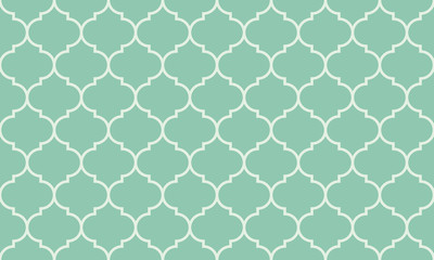 Wall Mural - seamless turquoise wide moroccan pattern vector