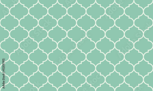 Fotomural Seamless turquoise wide moroccan pattern vector