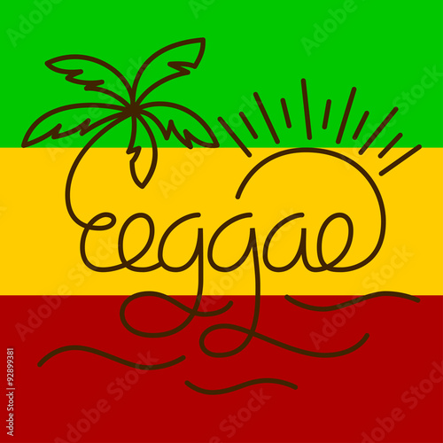 Dekoracja na wymiar  wektor-na-bialym-tle-plakat-napis-w-stylu-reggae