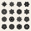 Vector Black And White Mandala Lace Ornaments Collection