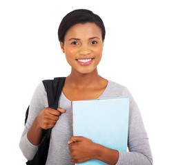 Wall Mural - young black college student