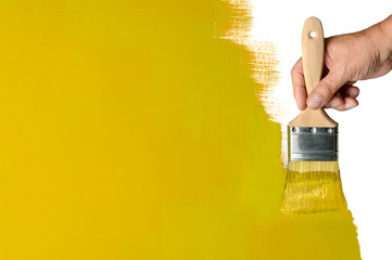 Wall Mural - Painting Yellow Wall