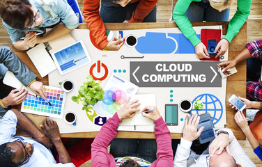 Poster - Cloud Computing Network Online Internet Storage Concept