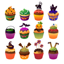 Happy Halloween Cupcake Set Scary Sweets To Celebrate 