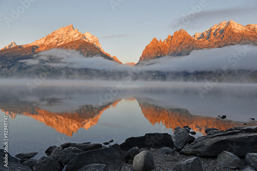 Sunrise at Grand Teton and the Teton Range, Grand Teton National Park, Wyoming, Poster