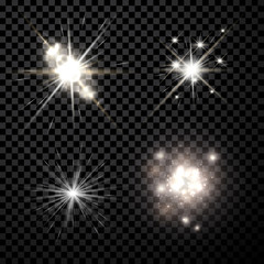 Wall Mural - Stars set background.