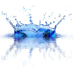 Poster - Water splashes isolated on white