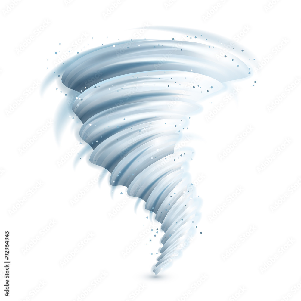 Realistic Tornado Illustration - obrazy, fototapety, plakaty 
