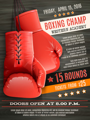 Wall Mural - gloves boxing poster