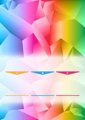 Fototapete - Abstract vector colored background of brochure