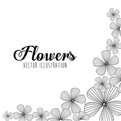 Sticker - Black and white floral design