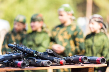 Laser tag playground equipment