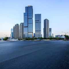 asphalt road of a modern city