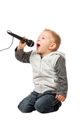 Fototapete - young singer