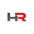 HR company linked letter logo red