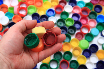 Sticker - color plastic caps