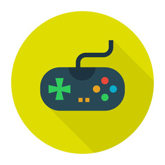 Poster - Joystick Icon. Flat Design, Long Shadow. Isolated