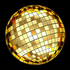 Gold disco ball