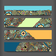 Wall Mural - ethnic pattern cards