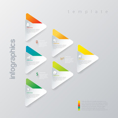 Poster - Triangular multicolor infographics mockup menu vector template