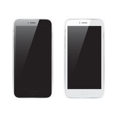 Wall Mural - Black & White Phones Vector