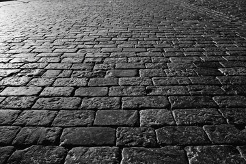 texture of the stone pavement