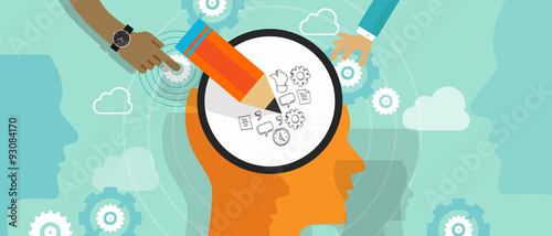 Fotomural design thinking creative process mind brain left right