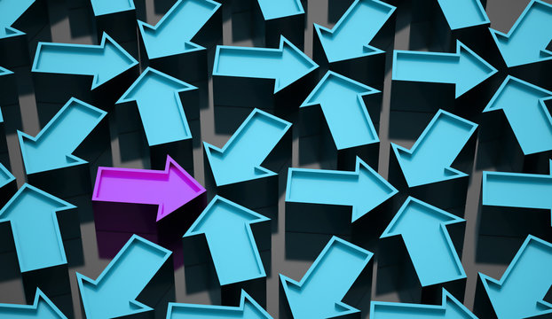 Business arrow icon concept rendered