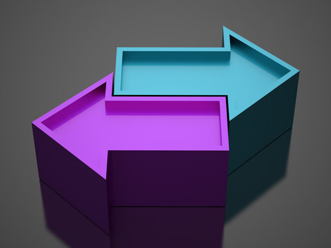Business arrow icon concept rendered