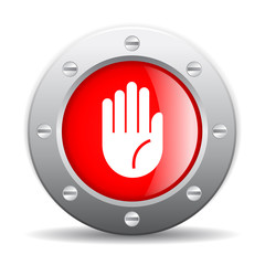 Sticker - Stop hand vector icon