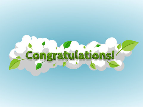Congratulations Sign on a Cloud