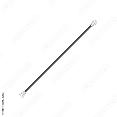 Fotografía Twirling baton in black and silver design