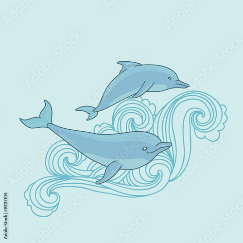 イルカ アドビストックのデザイン かべいろ Com おしゃれ壁紙リフォーム貼り替え インクジェット壁紙のかべいろ Com