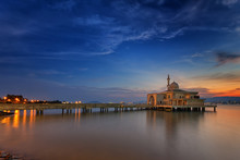 The Floating Mosques During Blue Hour