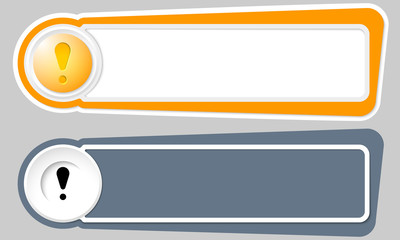 Poster - Abstract buttons for your text and exclamation mark