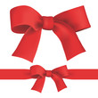 Red Ribbon - Bow.
Hand drawn vector illustration of a red ribbon tied into a bow. Design element for Holiday designs, on white background.