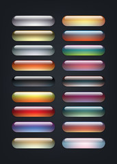 Wall Mural - high gloss web button set