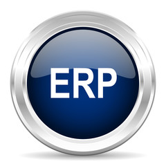 Aufkleber - erp cirle glossy dark blue web icon on white background