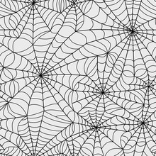 Halloween Seamless Background With Web Spider