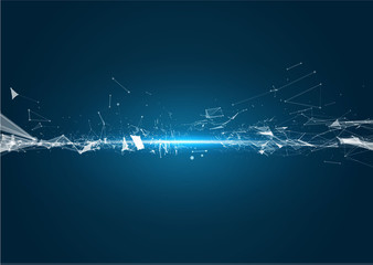 Wall Mural - Abstract geometric technology vector design element. 
