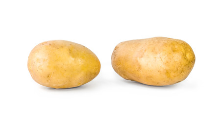 Wall Mural - Two whole yellow potatoes isolated