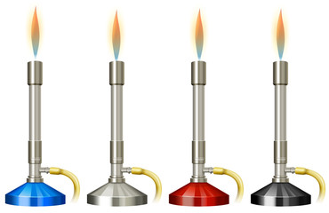 Wall Mural - Lab burner with flame