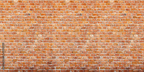 Naklejka - mata magnetyczna na lodówkę Brick Wall Panorama