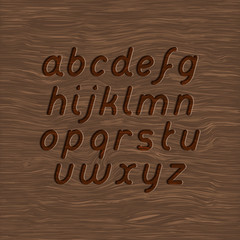 Wall Mural - wood carved font