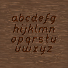 Canvas Print - wood carved font